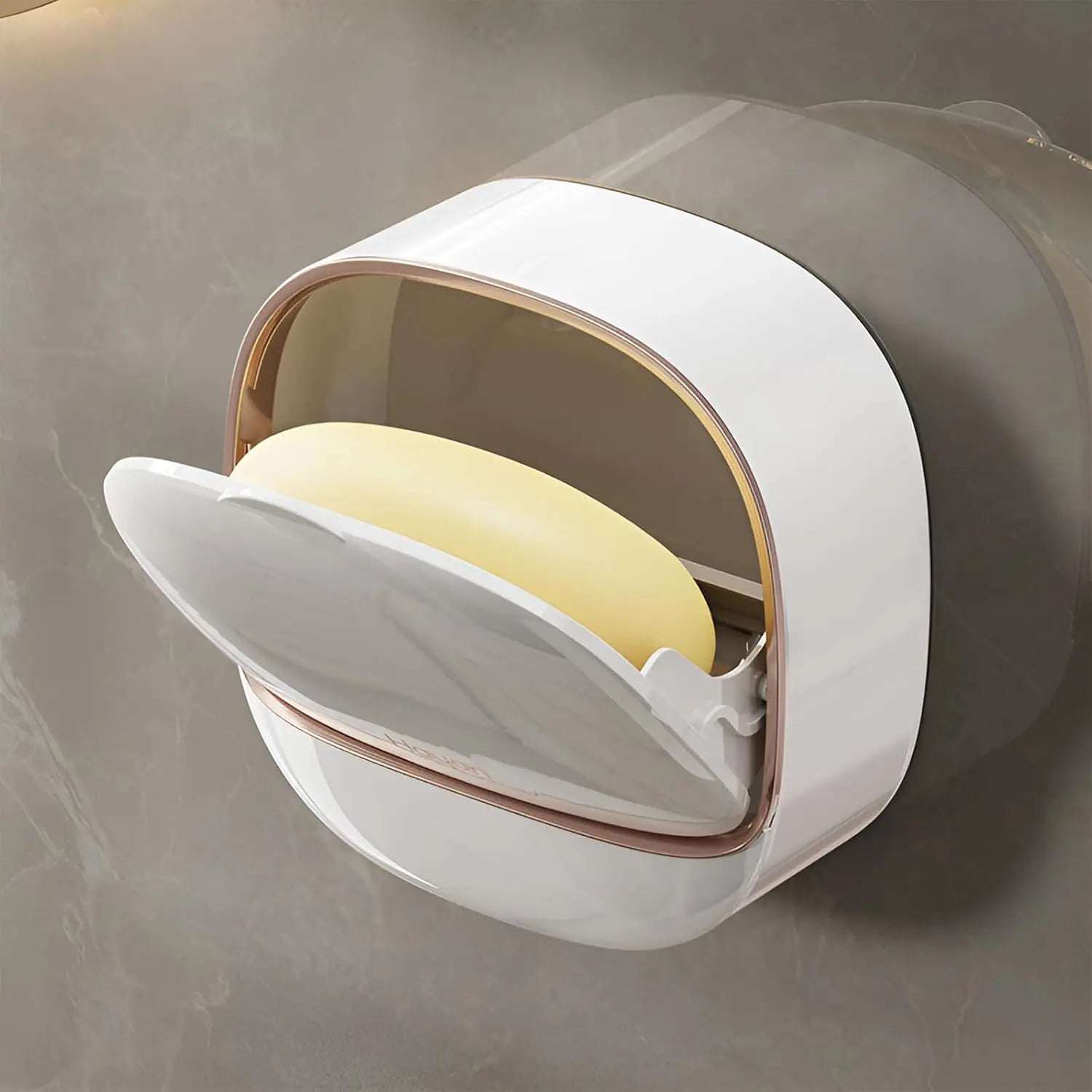 New Bathroom Home Wall Mounted Non Perforated Drain Soap Box