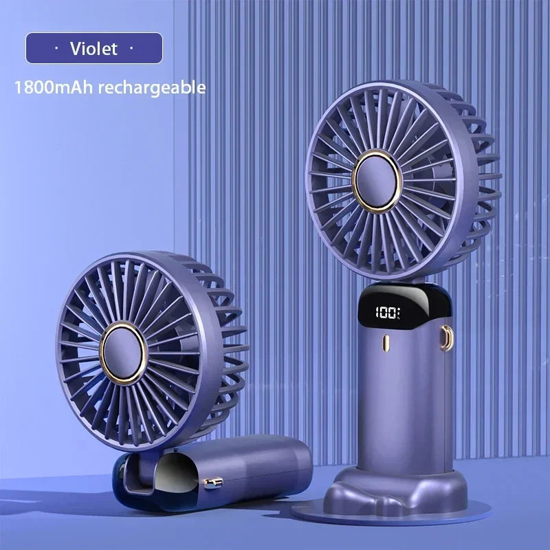 Foldable Hand & Neck Fan With Phone Stand