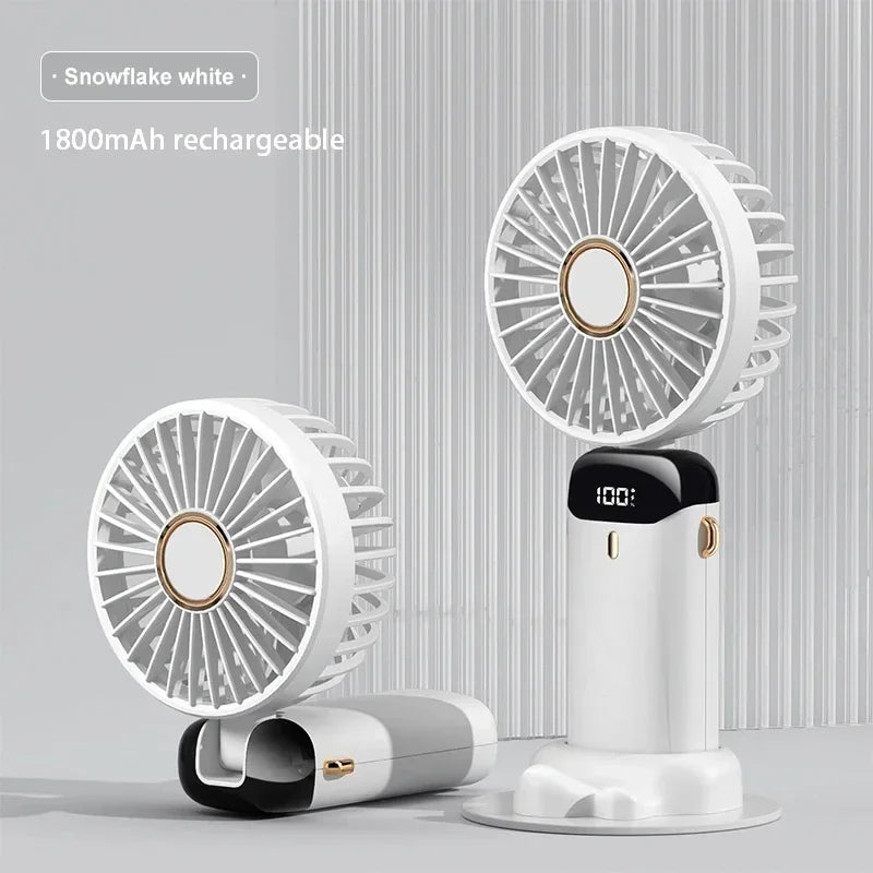 Foldable Hand & Neck Fan With Phone Stand