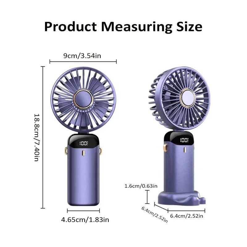 Foldable Hand & Neck Fan With Phone Stand