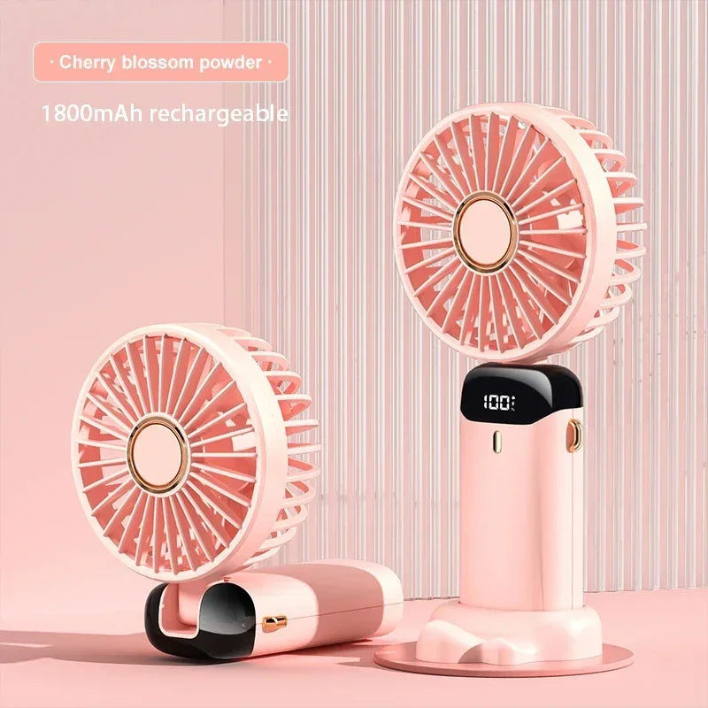 Foldable Hand & Neck Fan With Phone Stand