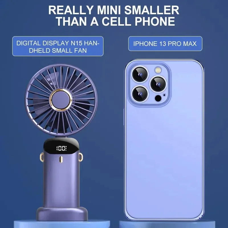 Foldable Hand & Neck Fan With Phone Stand