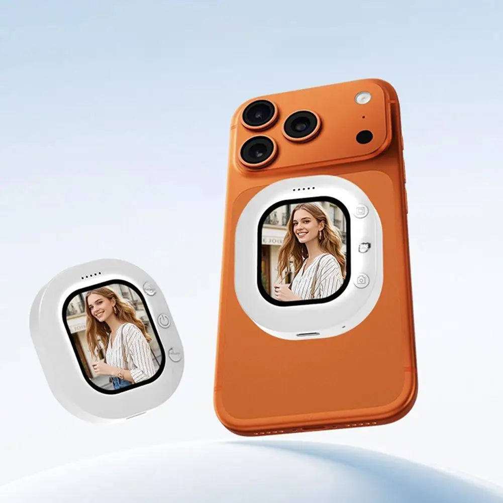 Mini Magnetic Wireless Selfie Monitor Screen For Phone Rear