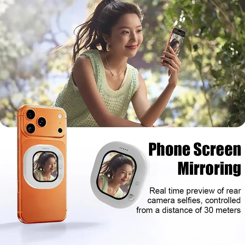 Mini Magnetic Wireless Selfie Monitor Screen For Phone Rear