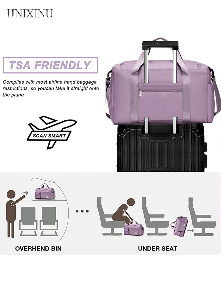 Large Capacity Weekender and Gym Bags for Women