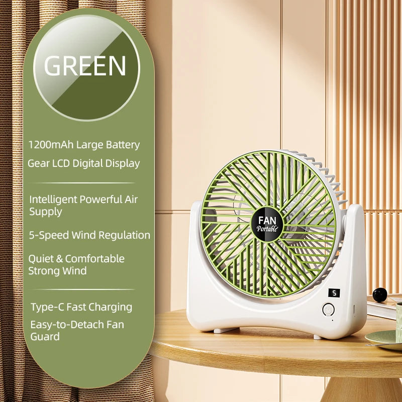 360 Rechargable Quiet Desk Fan