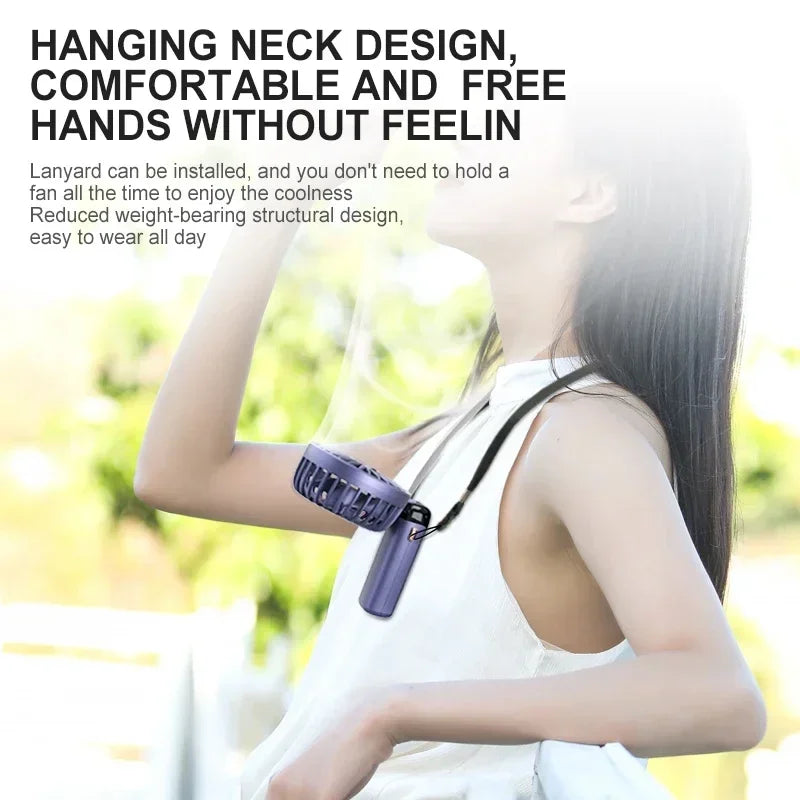 Foldable Hand & Neck Fan With Phone Stand