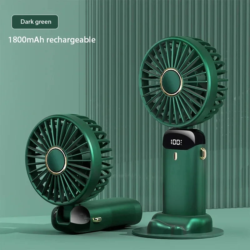 Foldable Hand & Neck Fan With Phone Stand