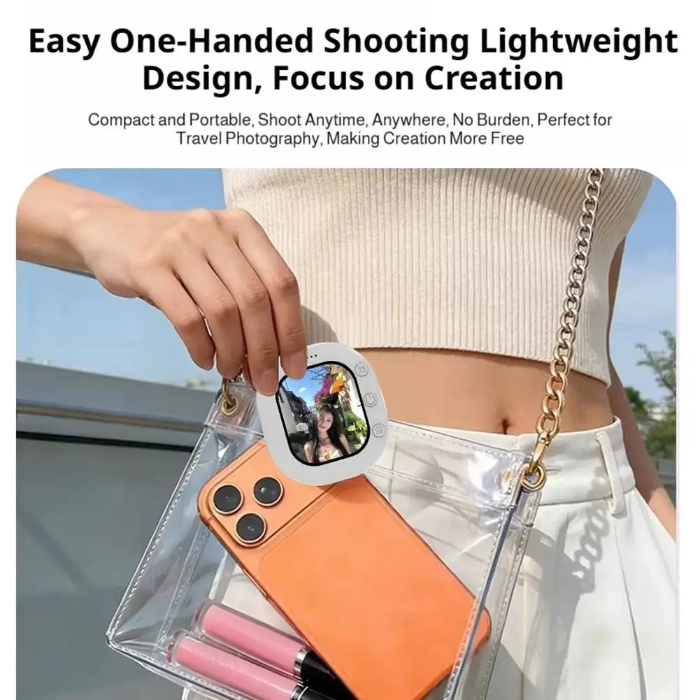 Mini Magnetic Wireless Selfie Monitor Screen For Phone Rear